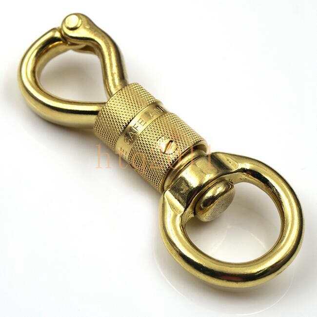 Creative Solid Brass Keychain Large Dog Buckle EDC Multi Tool Hook Car Keychain