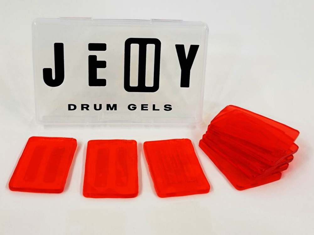 JELLY Drum Gels, Drum Damper Pads 8pc Pack - RED