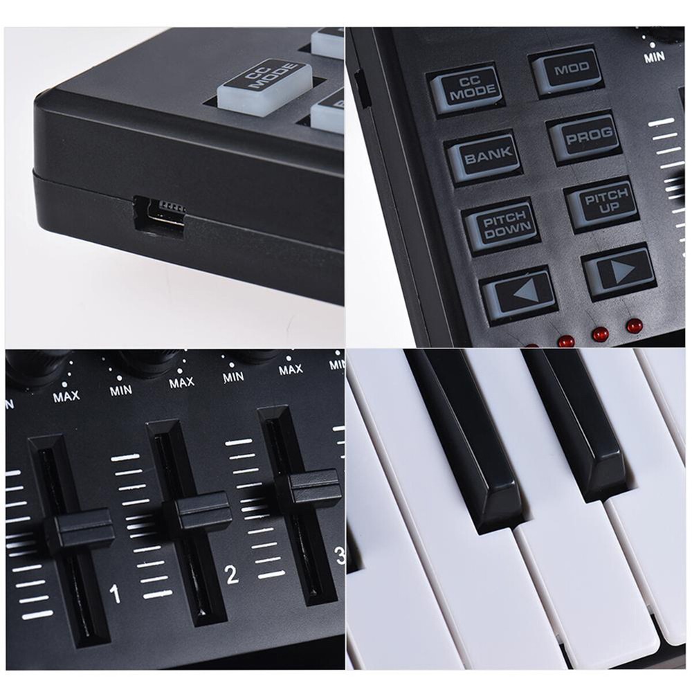 Worlde Panda mini 25-Key Portable USB Keyboard Drum Pad MIDI Electric Controller