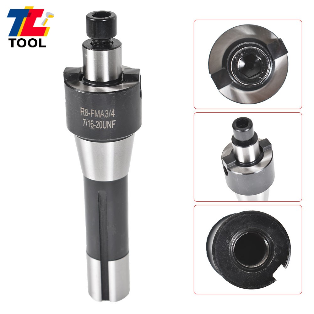 3/4" R8 SHANK SHELL MILLING ARBOR ADAPTER HOLDER FOR MACHINE