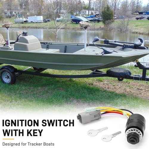 129572 Ignition Switch with Keys Fit for Tracker Boats, Ignition Switch with