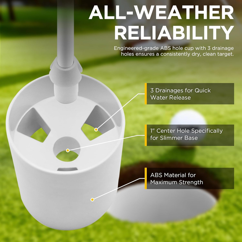 Golf Flagstick 6Ft, Portable Five-Section Design for Backyard Practice Putting G