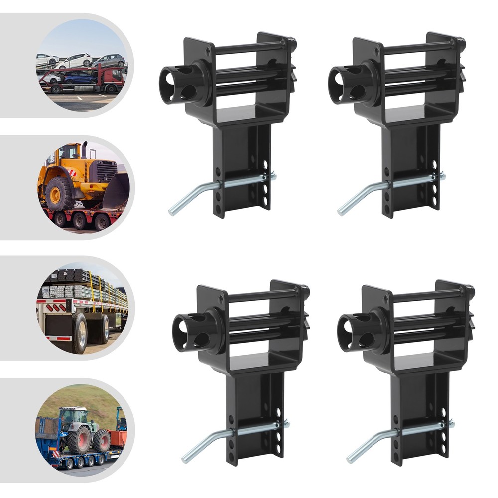 4 Pack Flatbed Winch Tie Down Trailer Stake Pocket Winch Flatbed Utility Set