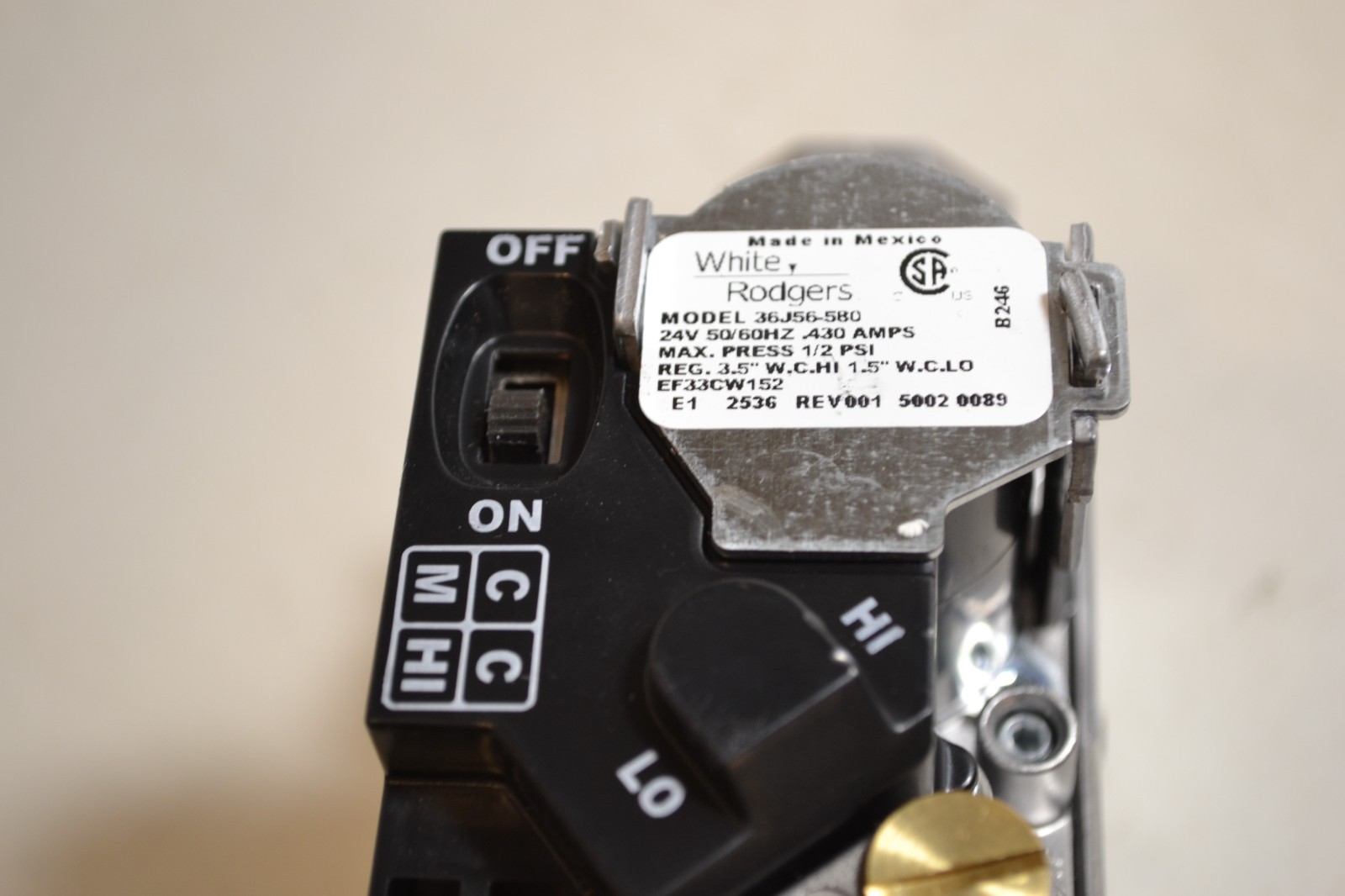 Genuine OEM White Rodgers Replacement Part Model 36J56-580