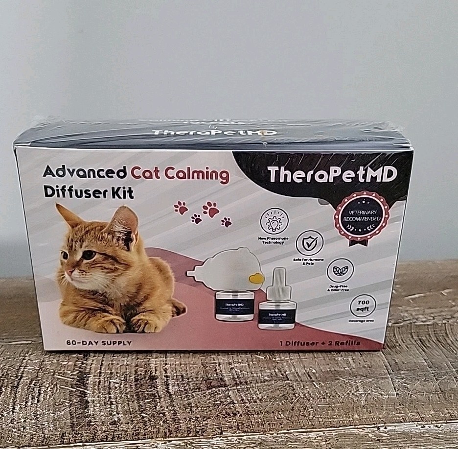 TheraPetMD Advanced Cat Calming Diffuser Kit 60 Day Supply 1 Diffuser 2 Refills