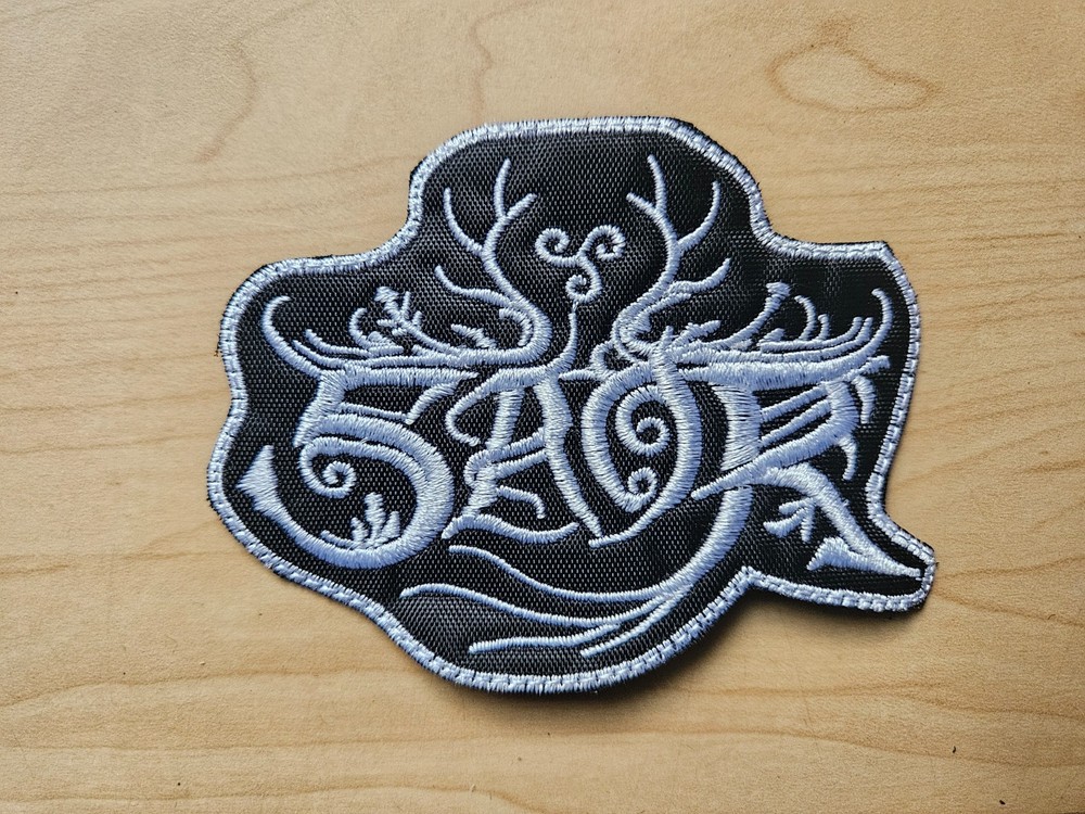 SAOR, SEW ON WHITE, WHITE BORDER EMBROIDERED PATCH