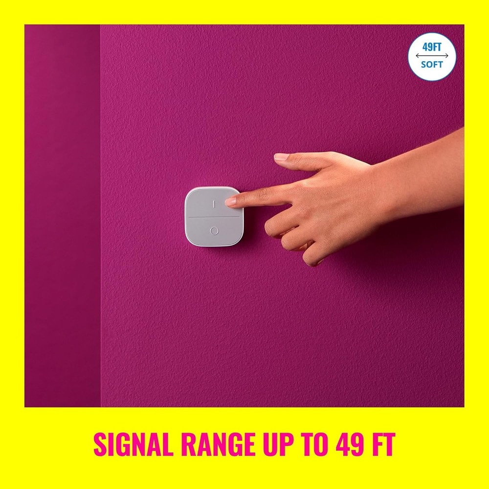 WiZ Connected Portable Smart Button - Comes with 2 AAA Alkaline 1 Pack, White