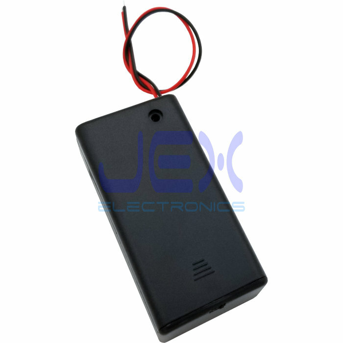 PP3 DIY Battery Holder Case Box 9V With Power Switch & Bare Wire Ends
