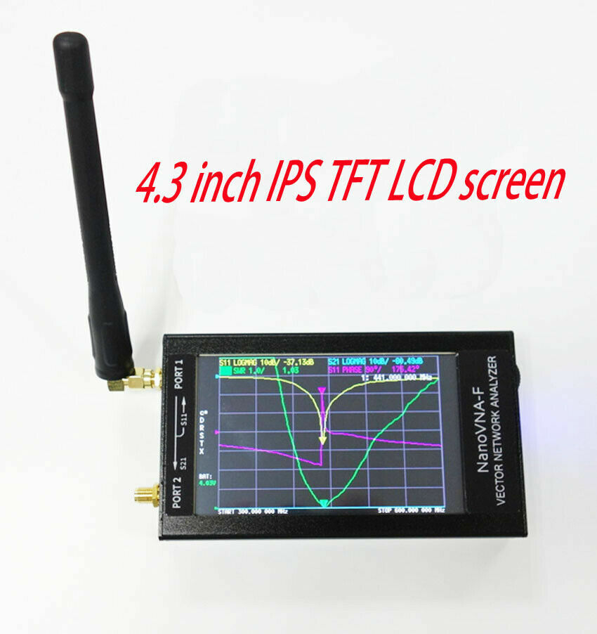 NanoVNA VNA HF VHF UHF Vector Network Antenna Analyzer 4.3 LCD