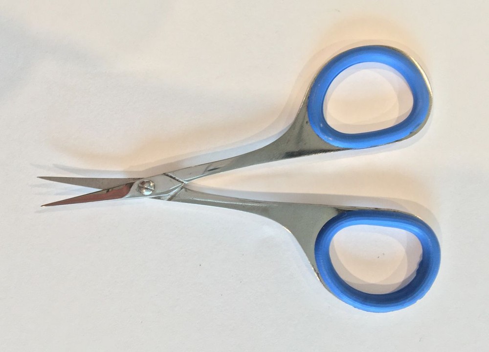 Multi Use Scissor Set (2 Pc.) Curved, Fine, Stainless Design Rubber Handle Grip