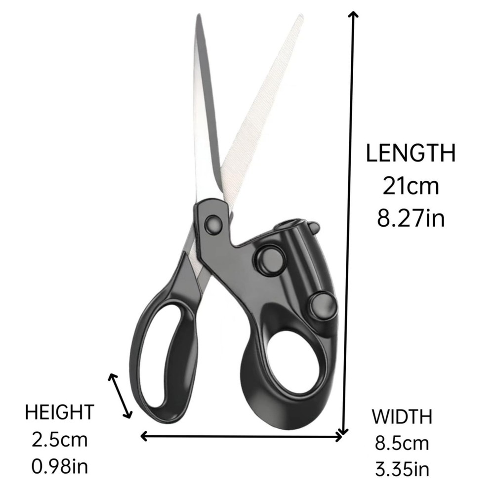 Laser Guided Fabric Scissors: Fast, Direct Cutting, Ergonomic Handle, Pro Grade