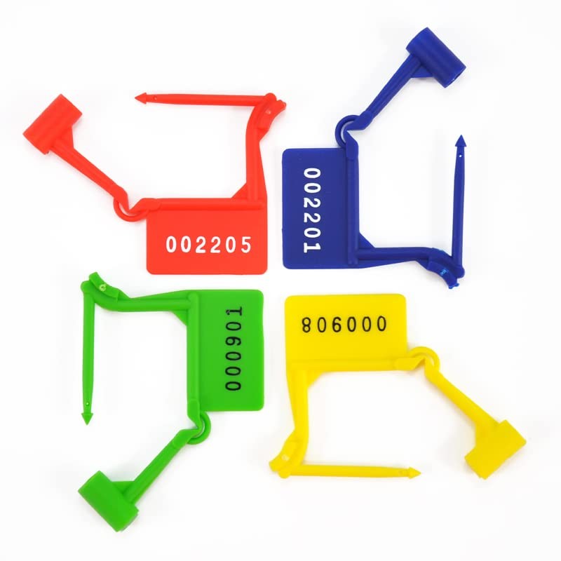 LeadSeals Plastic Security Padlock Seals Numbered Tamper Proof Disposable Sel...
