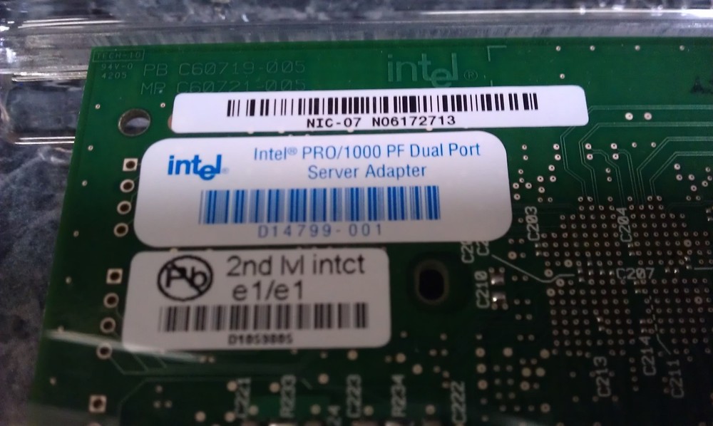 Intel Pro/1000 PF Dual Port Server Adapter D14799-001