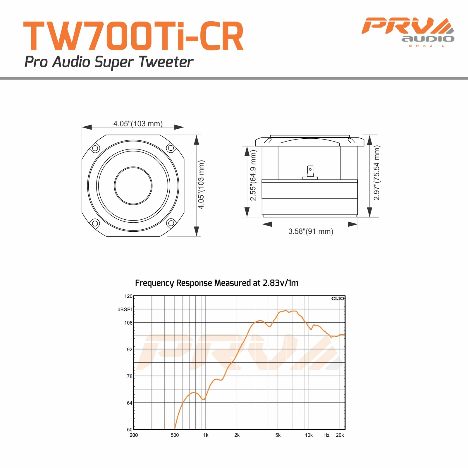 2x PRV Audio TW700Ti-CR Bullet 4” Pro Tweeter 8 Ohm Titanium Car Audio 480W