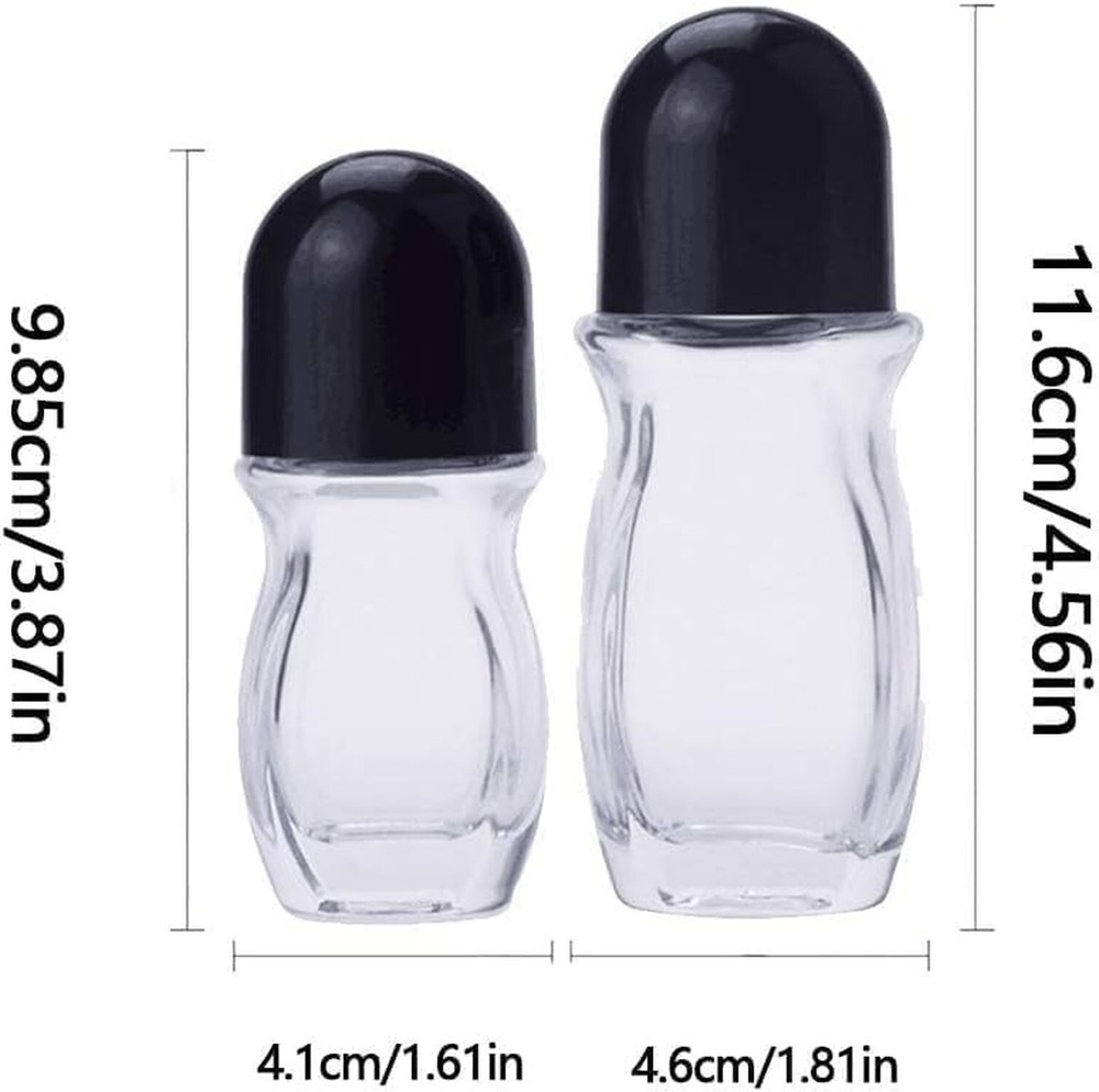 50 ML Red Deodorant Roller Bottle Empty,Glass Roller Bottles Deodorant,Roller...