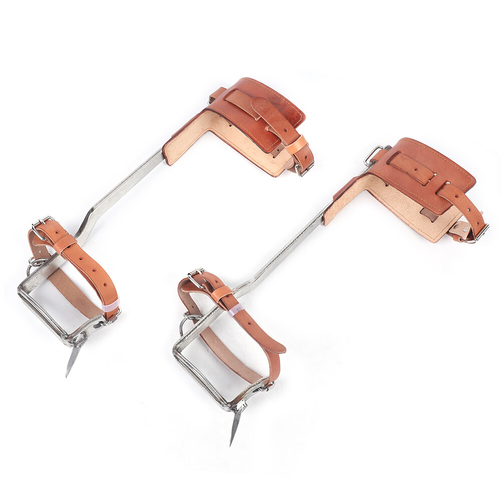 2pcs Tree Climbing Spikes, Stainless Steel Tree Climbing Tool, Adjustable Strap