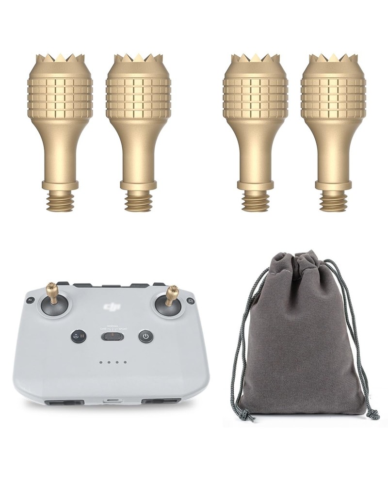 LKTOP 2 Pairs Remote Controller Joystick Stick for DJI M, Gold+Gray+Black