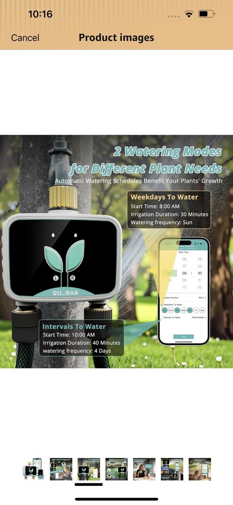 WiFi Sprinkler Timer Smart Water Timer for Hose with APP Remote Control