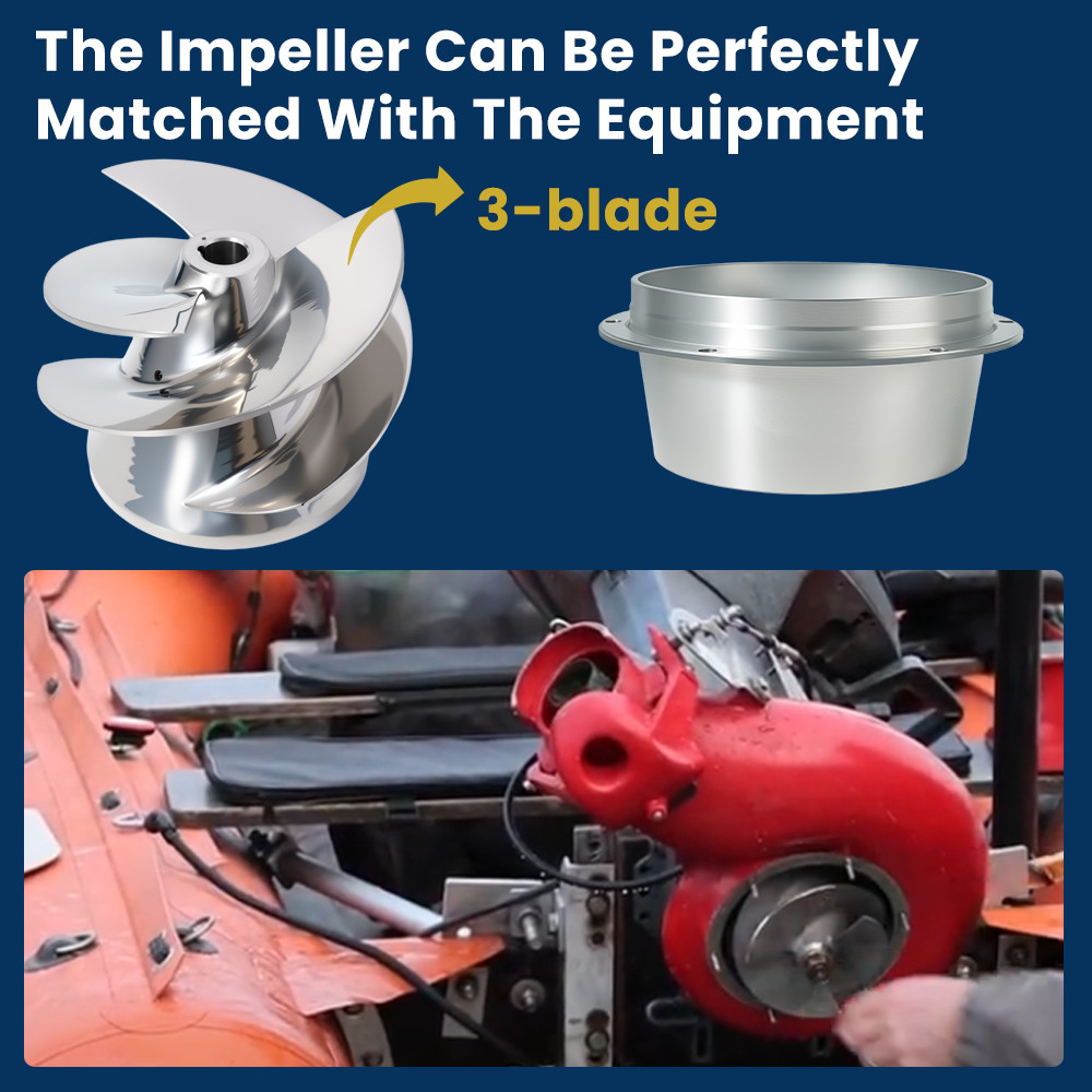 For Medium Series Outboard Jet Impeller 6 1/8 Part No.1737 + Flanged Liner 1521