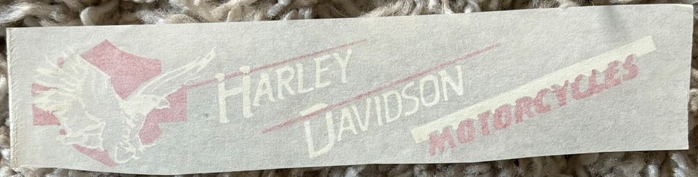 Original Vintage Harley Mini Iron On Transfer