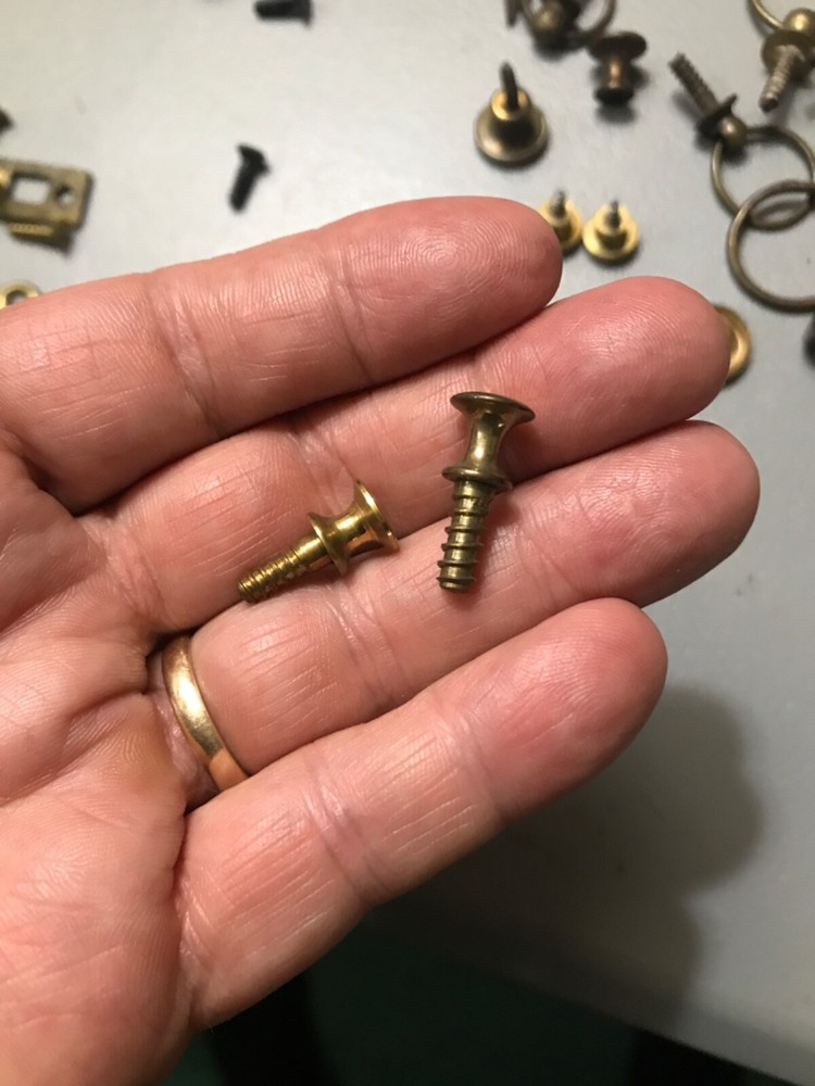 RARE 19th Century STLYE SOLID BRASS SMALL FEDERAL STYLE Original KNOBS Per knob