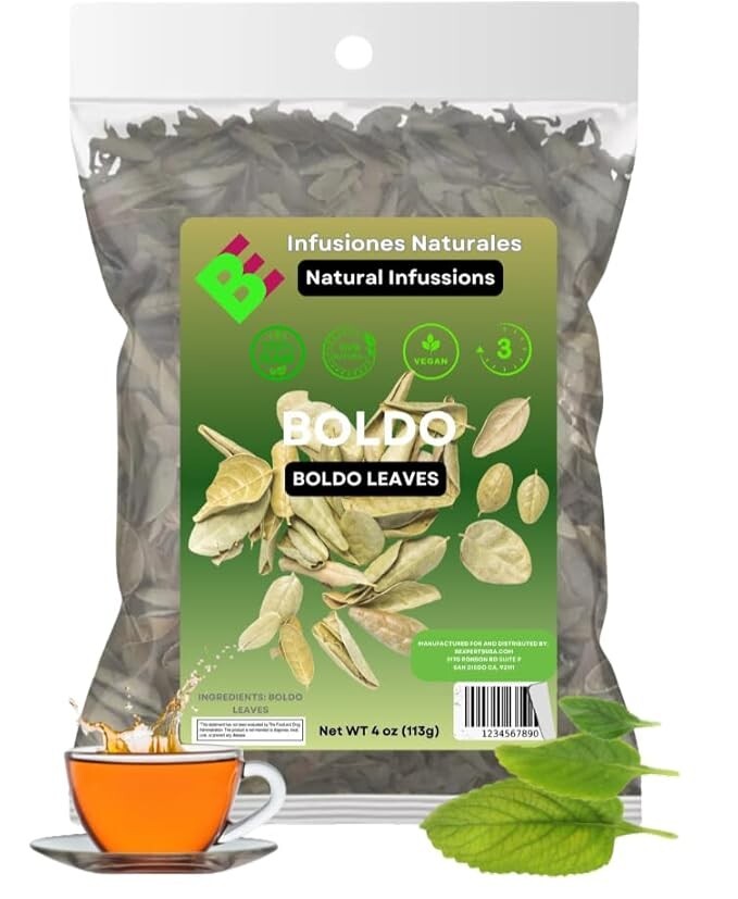 TEA Peumus Boldus Leaves 4 Oz | HOJAS DE BOLDO 4oz TE
