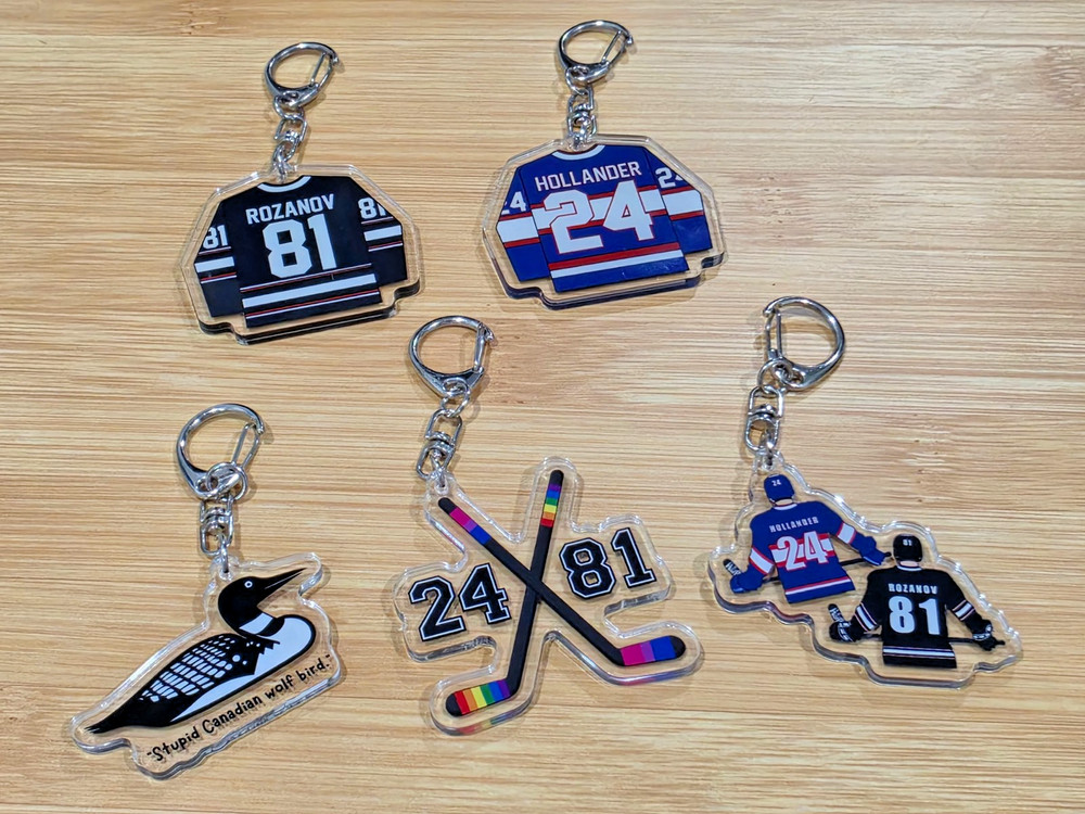 Heated Rivalry Hollanv Hollander Rozanov Keychains Keyring Charms