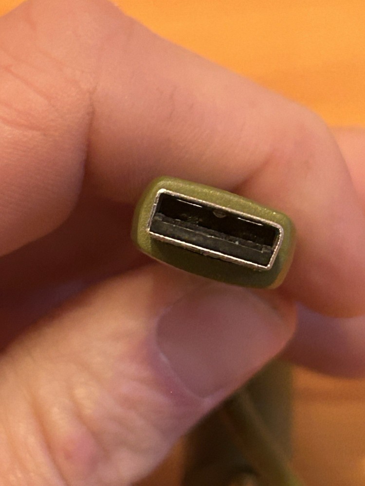 OEM VTech green MINI USB Charging & Data Sync Cable Ferrite Bead TESTED