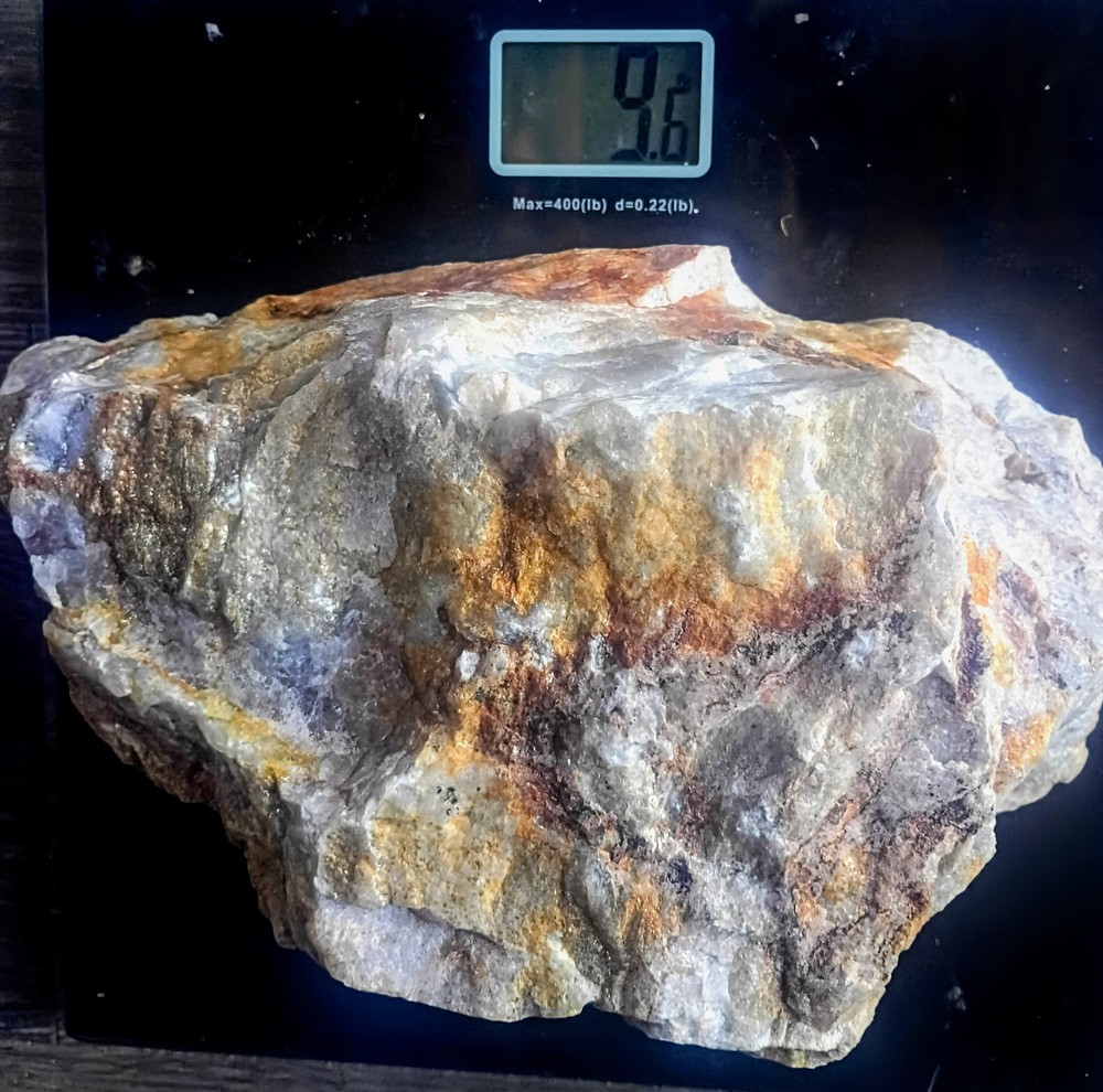 Beautiful 9.4 pound Raw Electrum Specimen in quartz