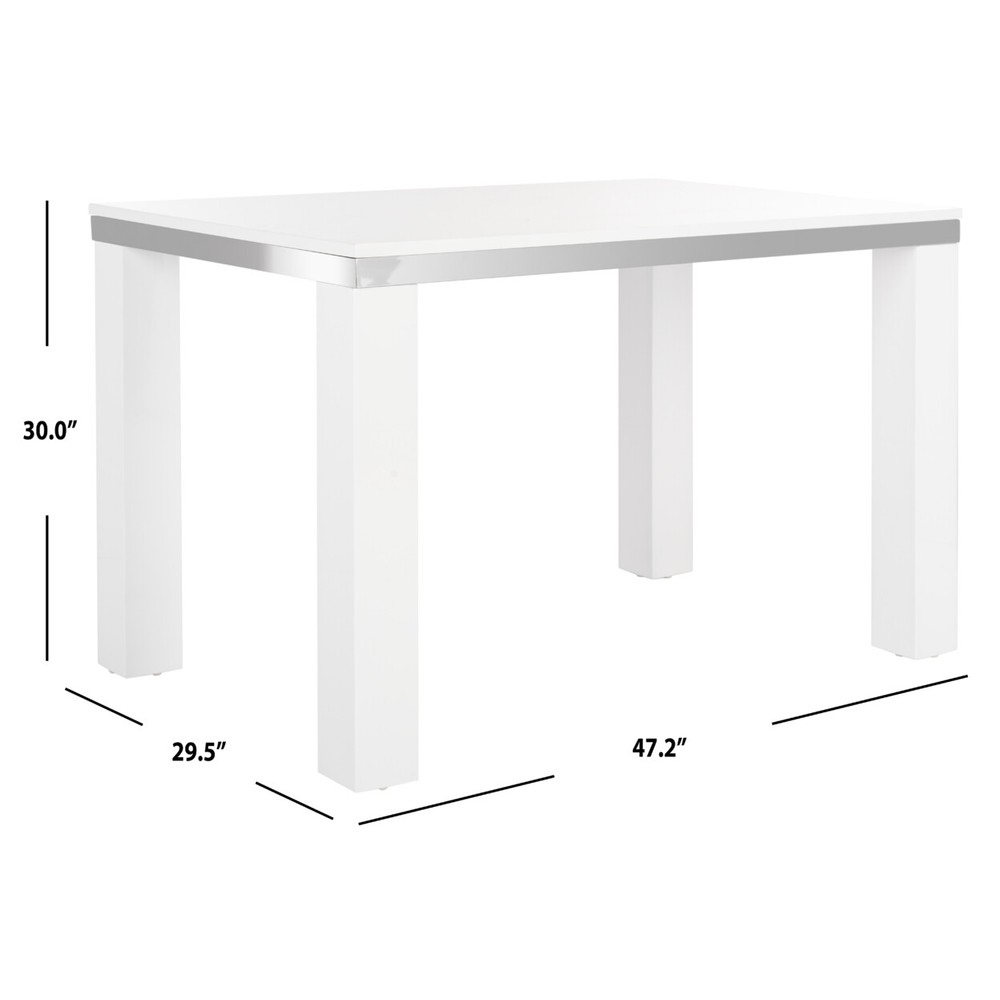 SAFAVIEH Enos Modern Lacquer Desk | White |