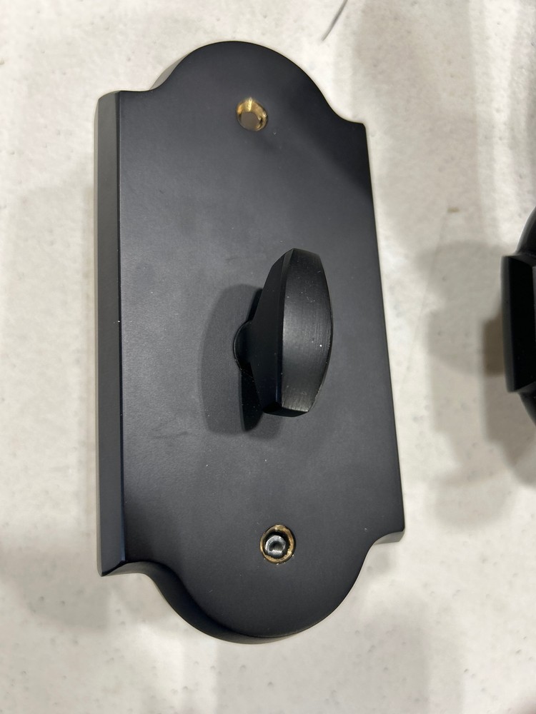 Emtek E451211FB Rustic Modern Electronic Keypad Handleset - Flat Black