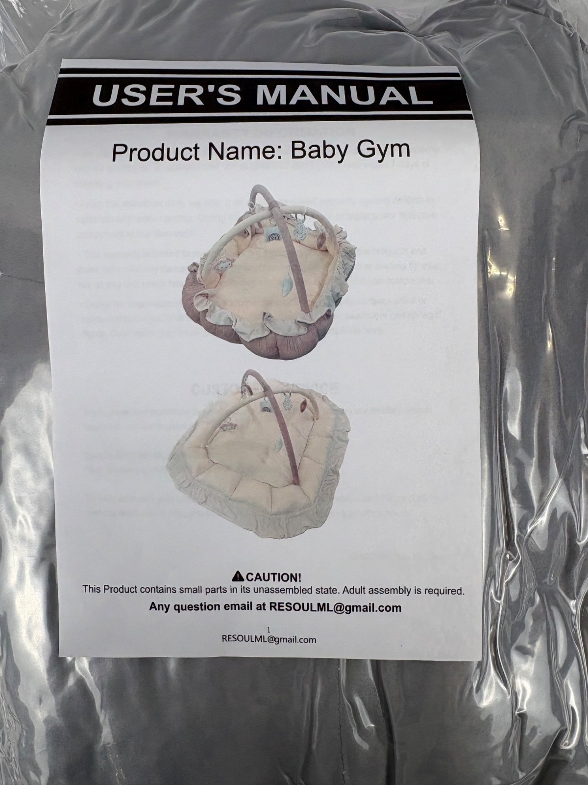 Little Dove 5-in-1 Plush Baby Play Gym, Tummy Time Mat -Convertible Baby Gym