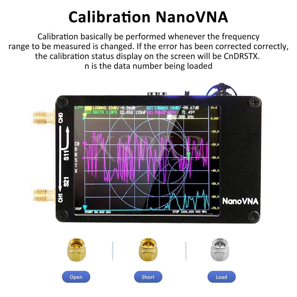 Portable NanoVNA-H PCB Upgraded Vector Network Analyzer 10kHz-1.5GHz TouchScreen