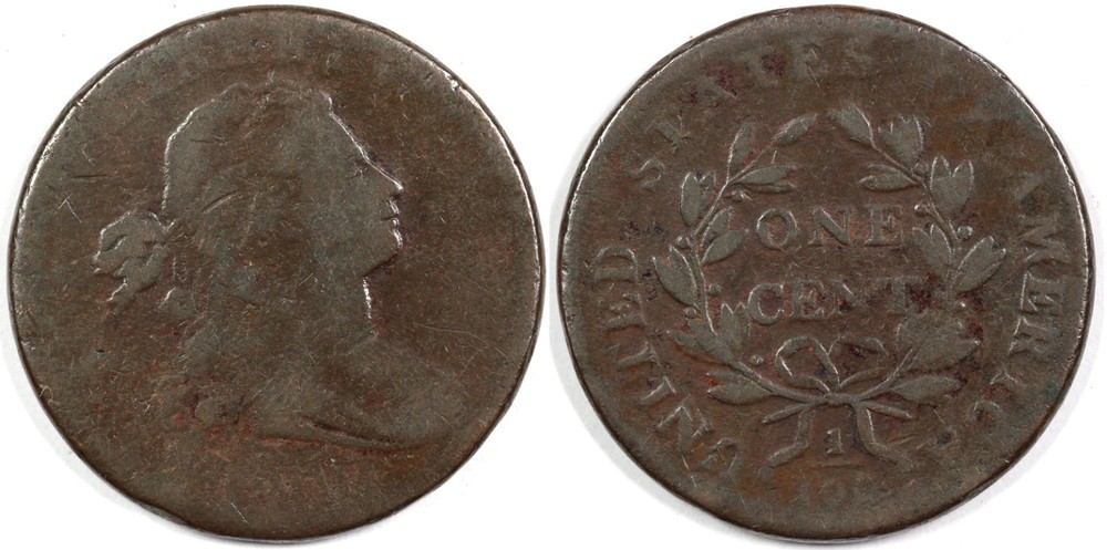 1800 1c S-204 Draped Bust Large Cent