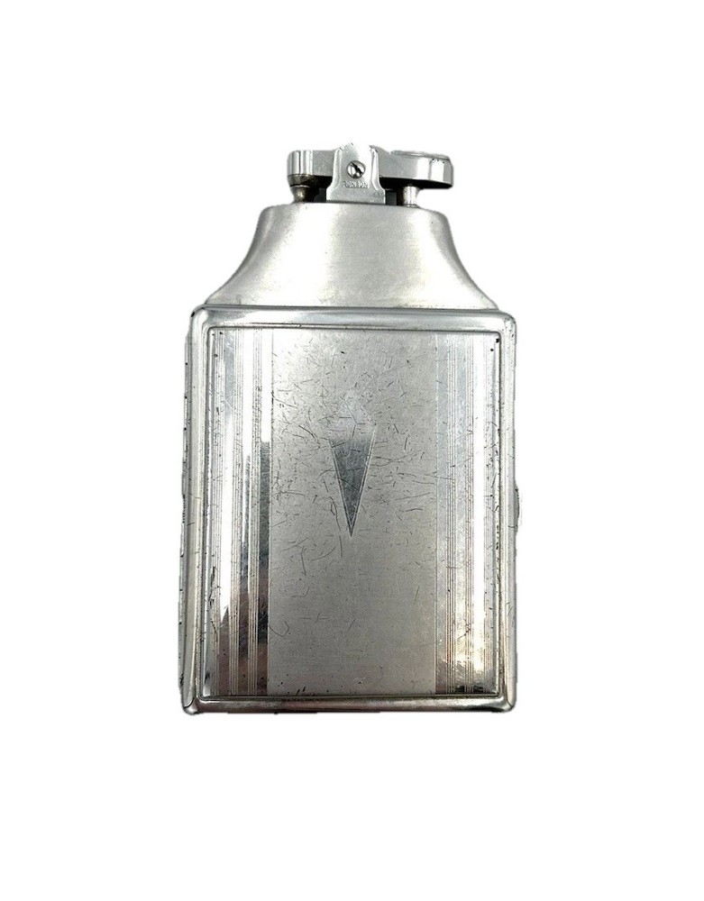 Vintage Ronson Mastercase Metal Silver Tone Cigarette Case Lighter Untested