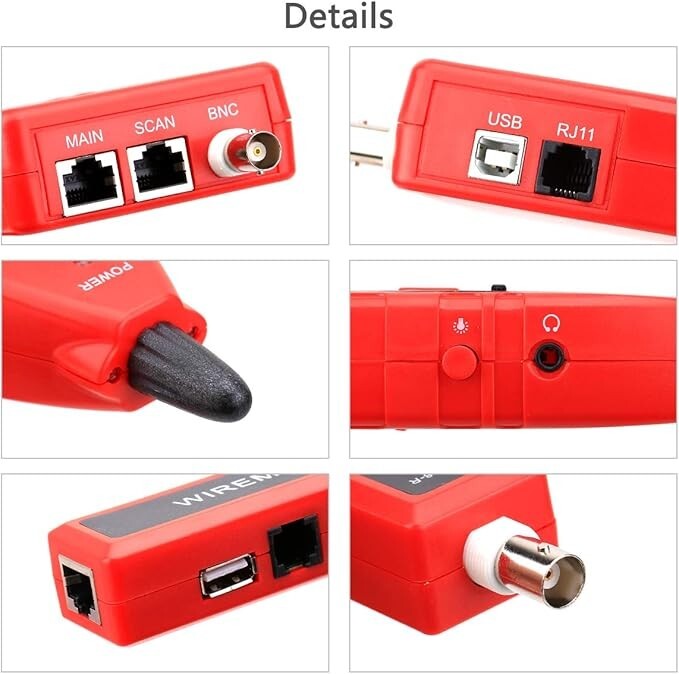 NF-868 LCD Multifunction Digital Cable Tester Tracker for RJ45, RJ11, BNC, USB