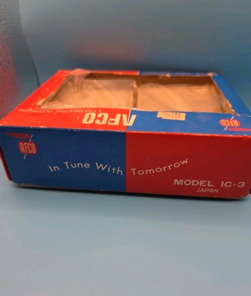 VINTAGE AFCO TRANSISTOR INTERCOM, Mod. IC-3, JAPAN. NEW IM BOX