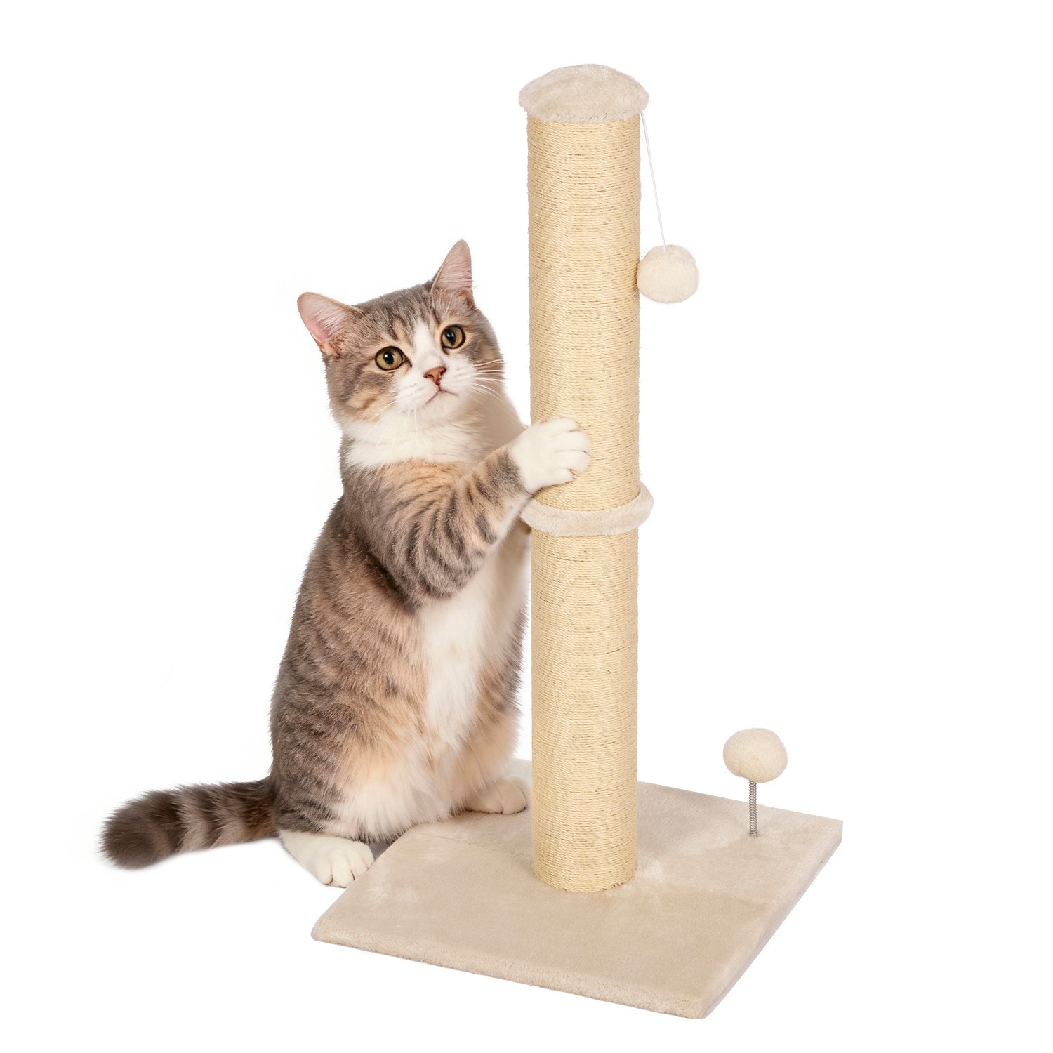 33 Inch Cat Scratching Post Cat Scratcher Natural Sisal Rope Scratch Post Trees