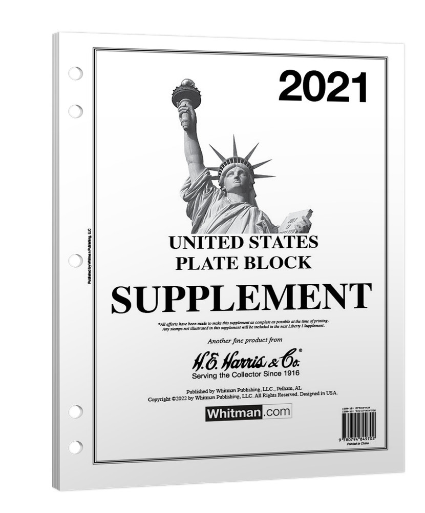 H.E. Harris 2021 U.S. Plate Block Supplement