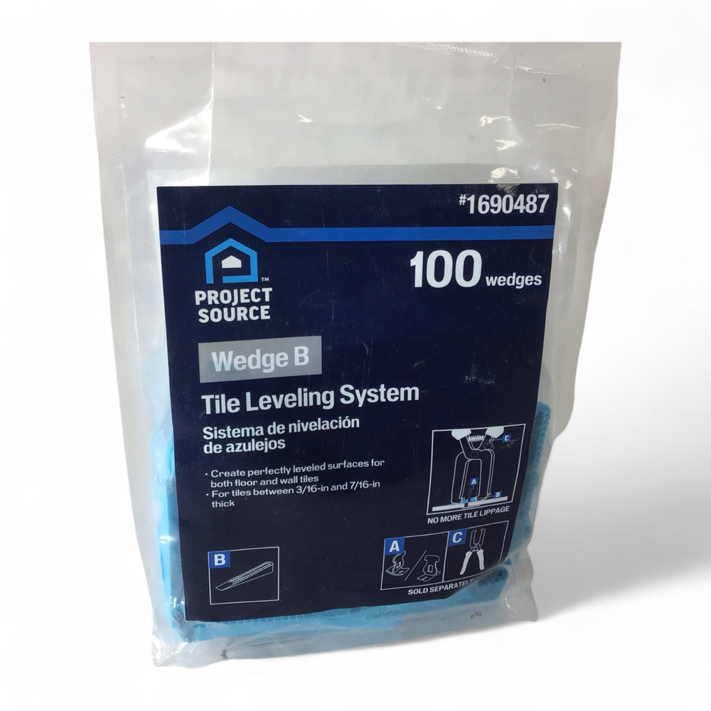 6-PACK Project Source Wedge B Tile Leveling System Clips 1690487 100pc x6 = 600