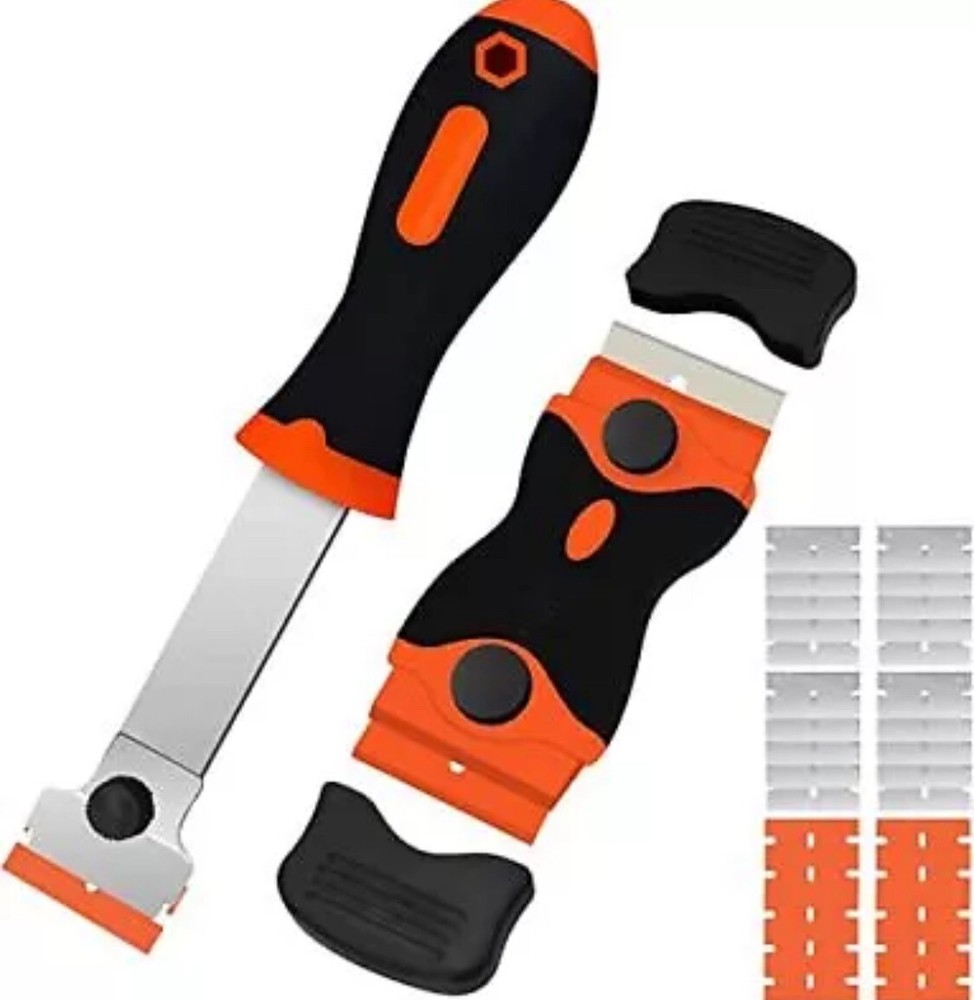 Razor Blade Scraper 2PC Tool Set For Removing Label Registration Sticker Decal