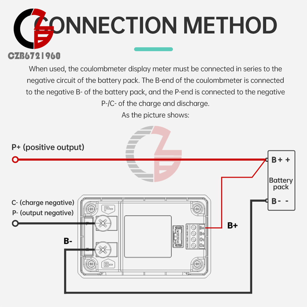 DC Voltage Current Power Meter Battery Power Indicator Built-in Sampler DC 8~80V
