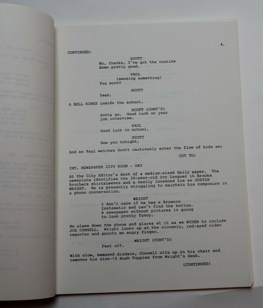 STARMAN / Michael Marks, 1986 alien Sci Fi TV Script "One for the Road"