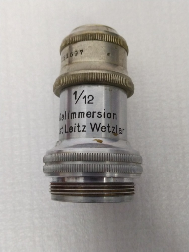 LEITZ WETZLAR OEL IMMERSION 1/12 MICROSCOPE OBJECTIVE LENS