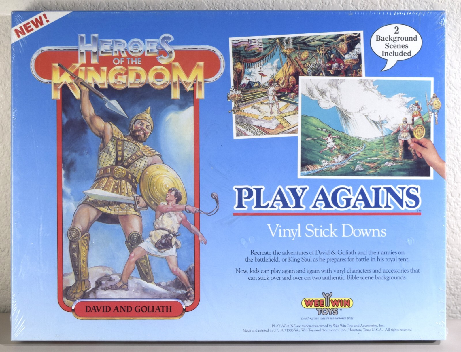 DAVID AND GOLIATH Wee Win Toys Play Agains HEROES OF THE KINGDOM - NEW SEALED