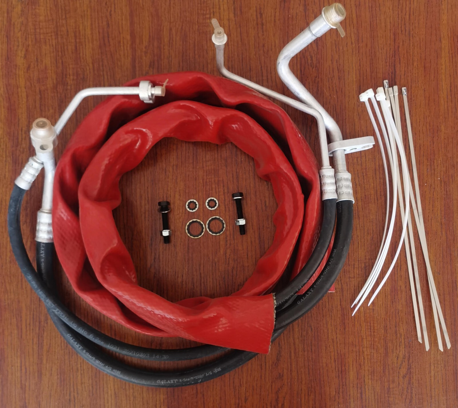 All 2012-2019 Chrysler Town & Country Rear Aux A/C AC Hose Lines Kit