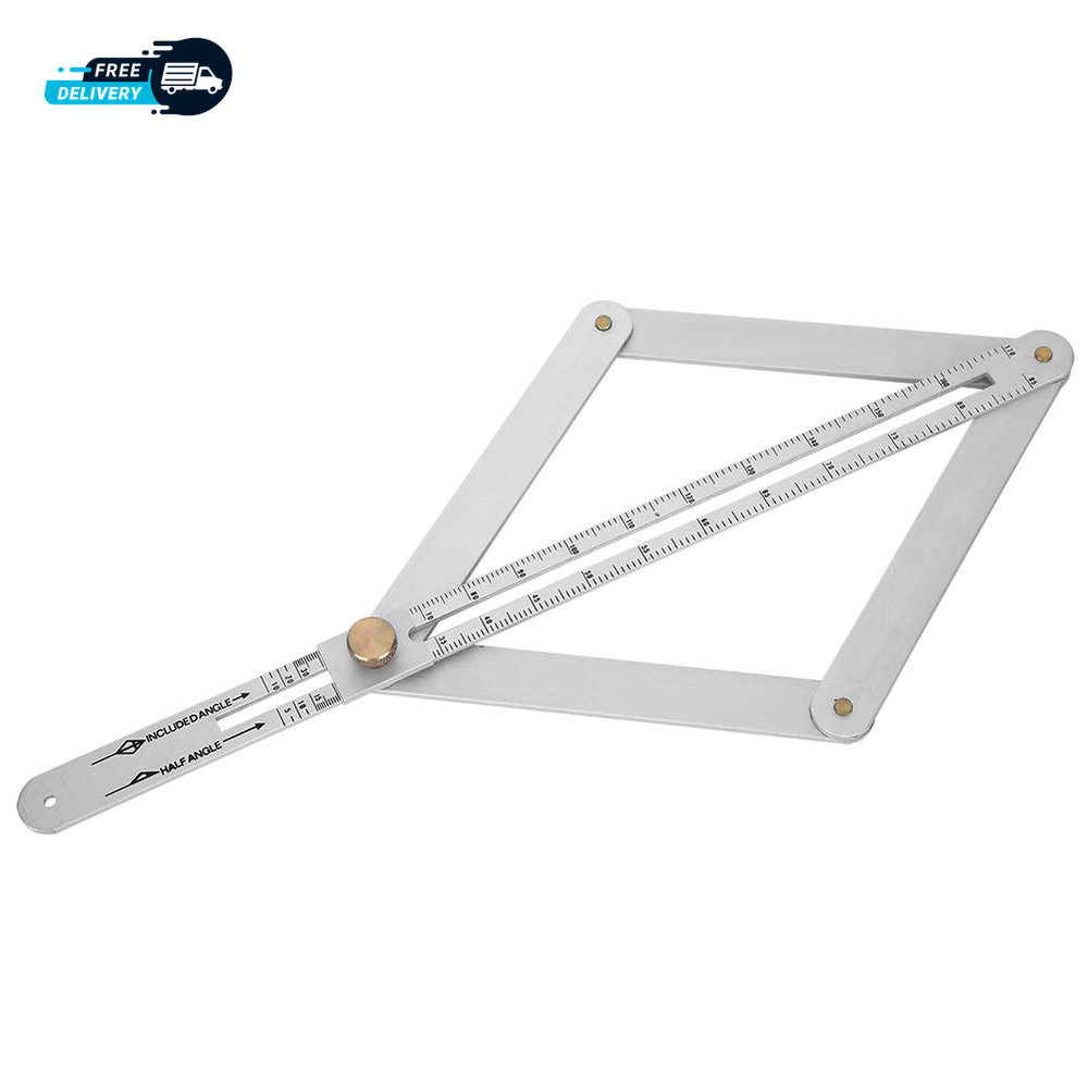 Corner Angle Finder, 4 Fold Diagonal Square Ruler, 0-170° Angle Corner Ruler