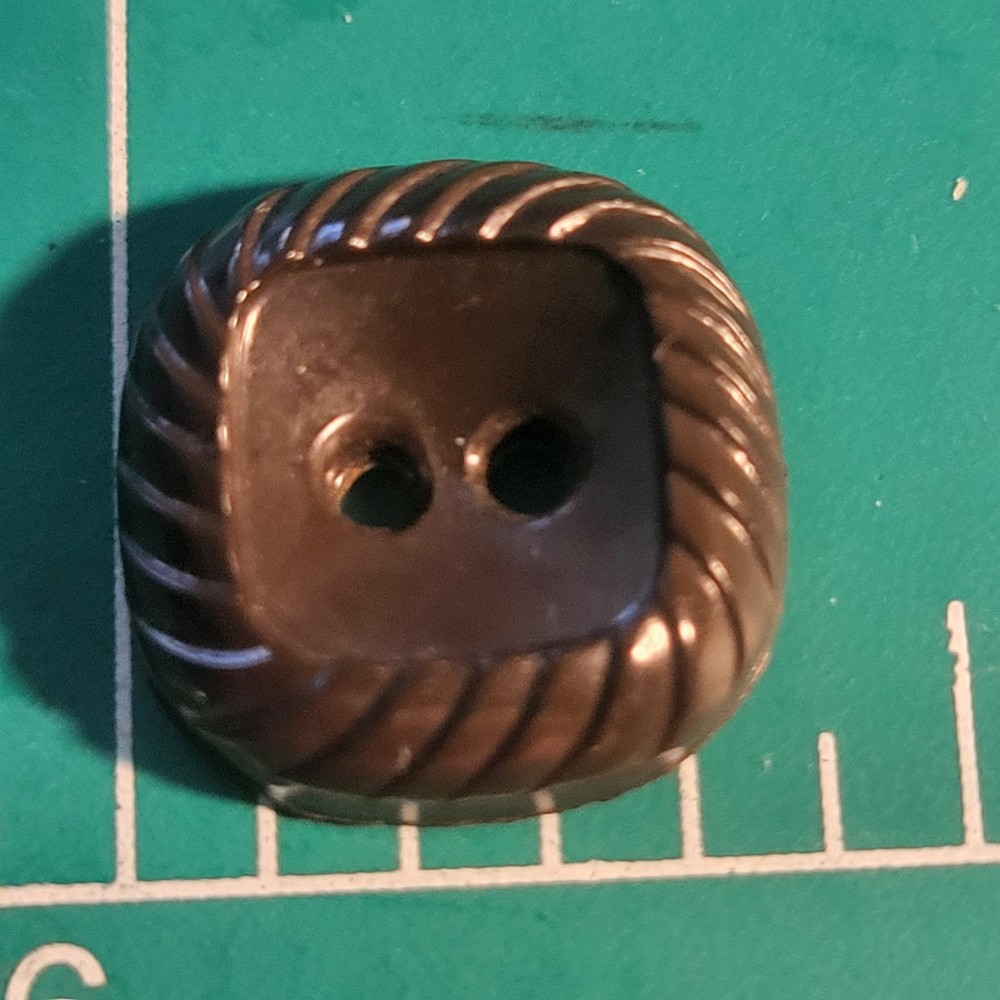 Colt # 7 button  brown square fancy edges 5/8" confirmed pattern excellent