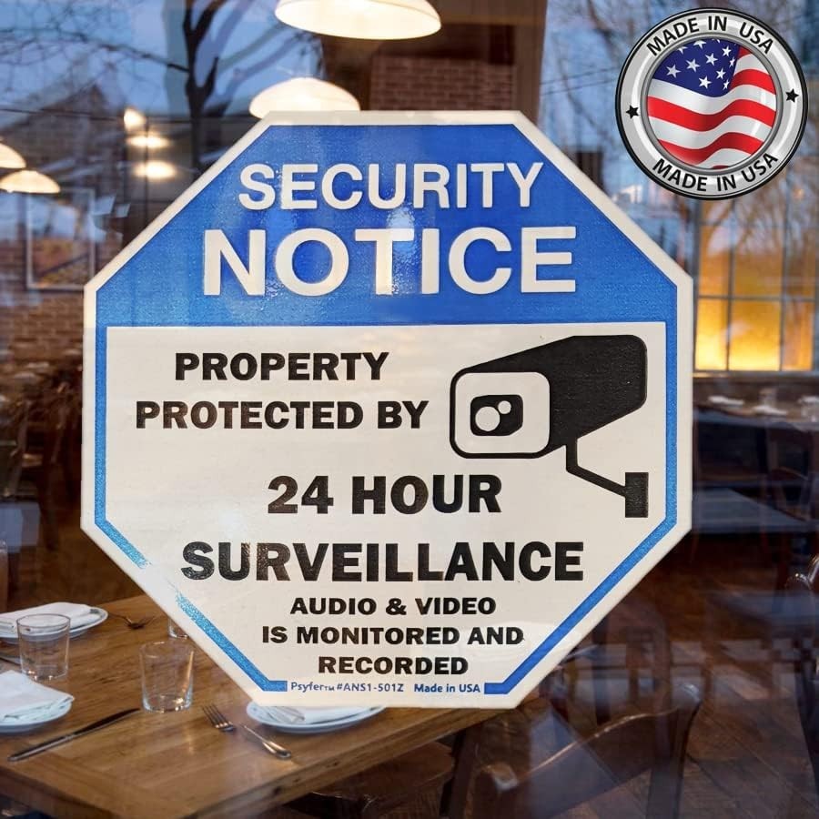 6 Pack Octagonal UV Security Stickers - Waterproof & Chemical Resistant