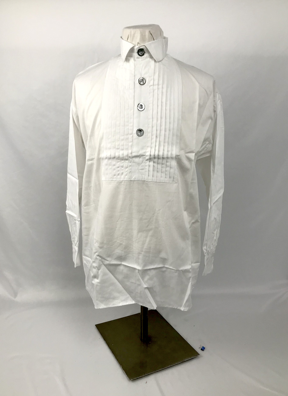 White Shirt with Pleated Front Size Medium